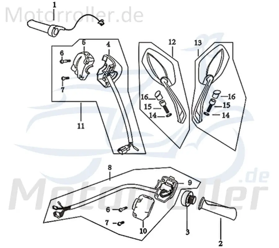 Kreidler e-Florett 3.0 Griffgummi links 733567 Lenkergriff Handgriff Haltegriff Elektroroller E-Roller E-Scooter Schnäppchen