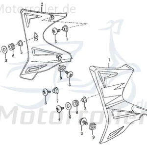 Wochenendangebot Kreidler DICE SM/GS 125i Tankschutz vorn rechts Dice SM/GS 125i Motorrad 781054 Benzintankverkleidung Tankabdeckung