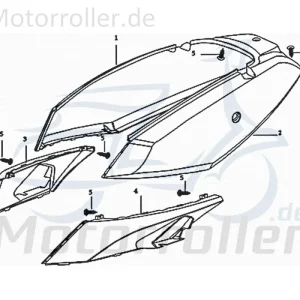 Highlight Heckverkleidung rechts silber 403-HDDMI-R-008W