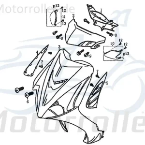 Abverkauf Kreidler Florett RMC-F 50 125 Tachometerverkleidung silber 81835 Lenkerverkleidung Armaturenverkleidung Instrumentenverkleidung