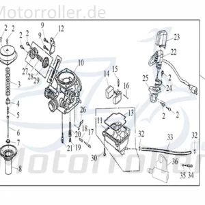 Beliebt Vergaser PD 24 Carburetor 125ccm 4Takt 16000-GY7A-9000 Schwimmer-Vergaser Carburateur Benzin-Vergaser Vergaseranlage Vergasereinheit