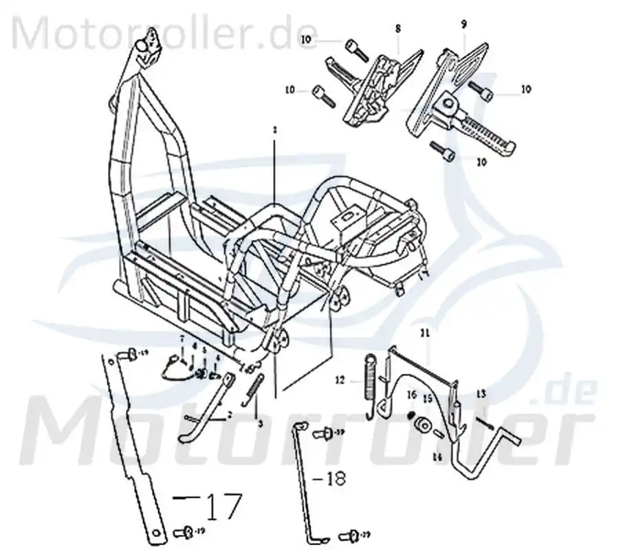 Haltebügel Batterie Elektroroller 733592 Garantierte Lieferung