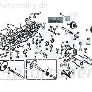 Markenprodukt Getriebegehäuse 125/180ccm 4Takt GY7 Roller 21301-GY6A-9000 Kurbelgehäuse Getriebe-Deckel Getriebedeckel Getriebeabdeckung Scooter