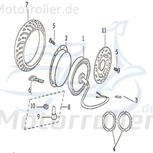 Angebot Felgenhälfte rechts Teilfelge 301-310ZW48V-W
