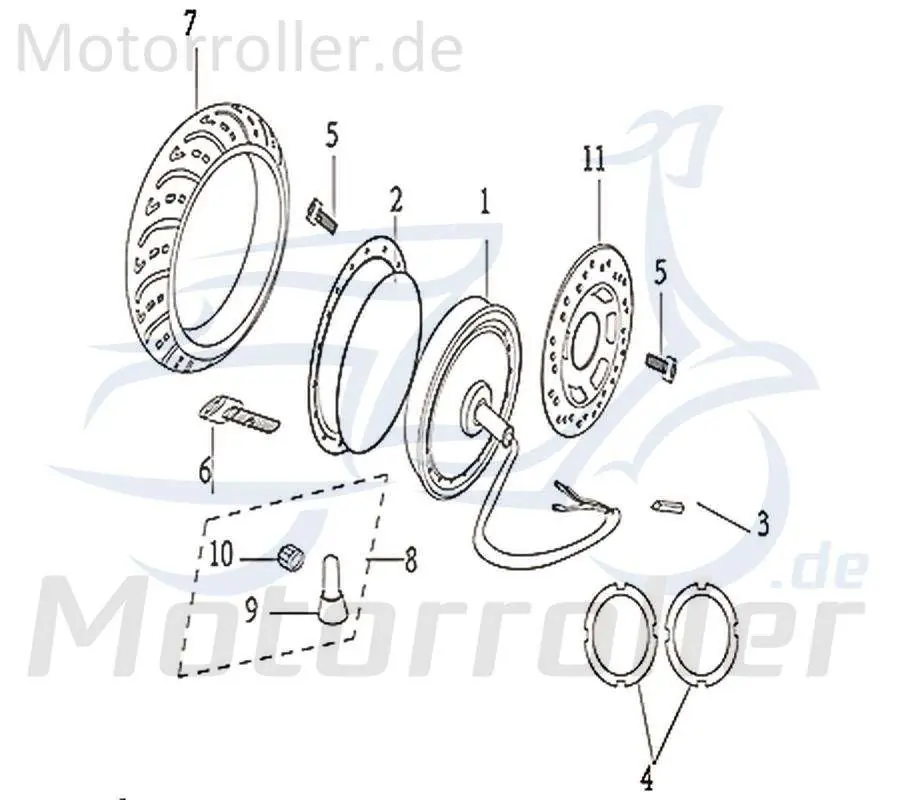 Angebot Felgenhälfte rechts Teilfelge 301-310ZW48V-W