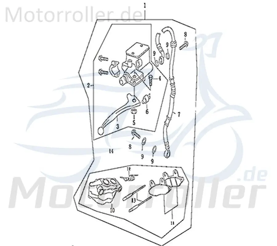 Preis Gesenkt Hauptbremszylinder vorn Bremspumpe Scooter 305-HDDMI-001-001 Handbremszylinder Handbremspumpe Moped Ersatzteil Service Inpektion