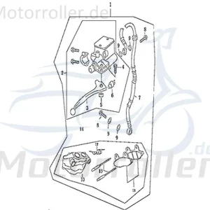 Haltebolzen Bremsbeläge Haltezapfen Scooter 305-HDDMI-001-019 Arretierbolzen Haltestft Arretierzapfen Moped Ersatzteil Service Neu
