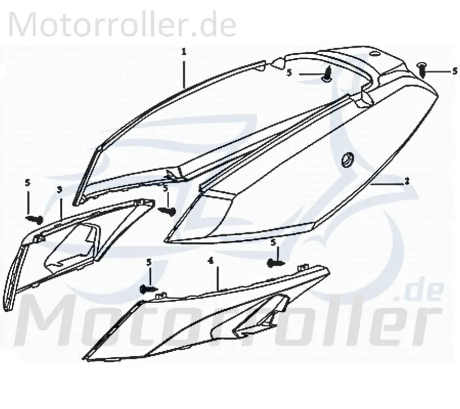 Kreidler e-Florett 3.0 Hintere Seitenverkleidung links 733520 Seitenabdeckung Seitenleiste Seitenteil Elektroroller E-Roller Must-Have