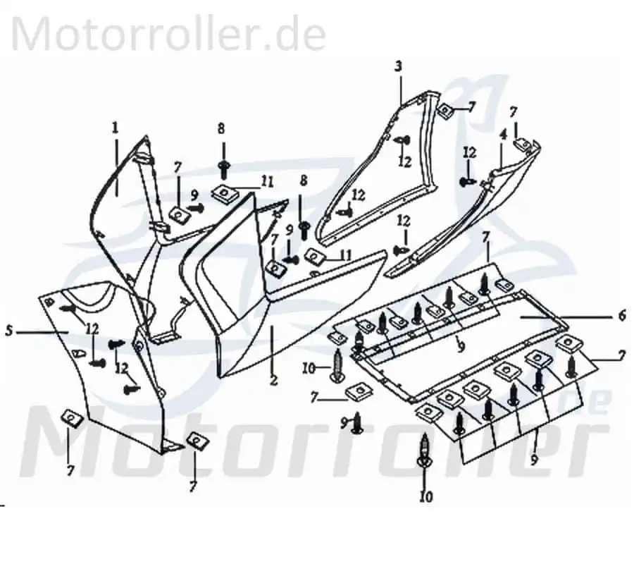 Direkt Vom Hersteller Kreidler e-Florett 3.0 Bugverkleidung links schwarz 733525 Frontverkleidung Seitenverkleidung Elektroroller E-Roller