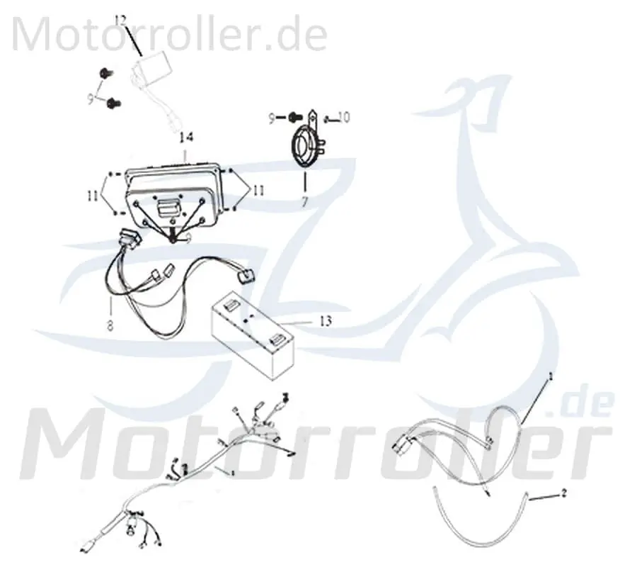 Anschlusskabel Verbindungskabel Anschlußkabel 603-HDDMI-001II Scooter Moped Ersatzteil Service Inpektion Direktimport Direktkauf