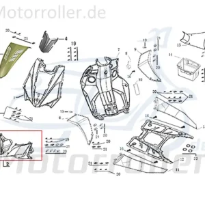 Schneller Versand Lüftungsgitter Belüftungsgitter Scooter 64311-ABA9-9000 Luftgitter Moped Ersatzteil Service Inpektion Direktimport