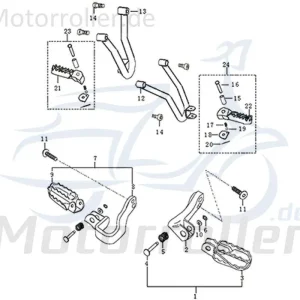 Top-Preis Kreidler DICE GS/SM 125 Pro Fußrastenhalter links vorn 781225 Halter Befestigung Halterung Fußtritt Fußraste