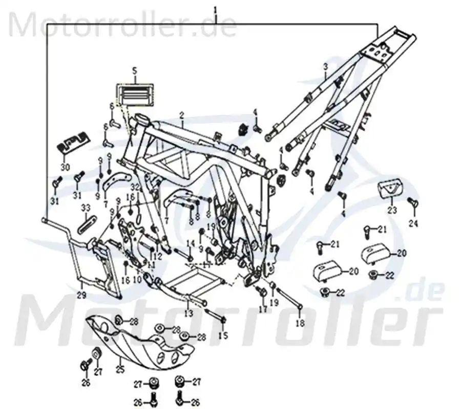 Kreidler DICE GS/SM 125 Pro Rahmenteil unten 781162 Motorrad Chassis Unterbau Sale