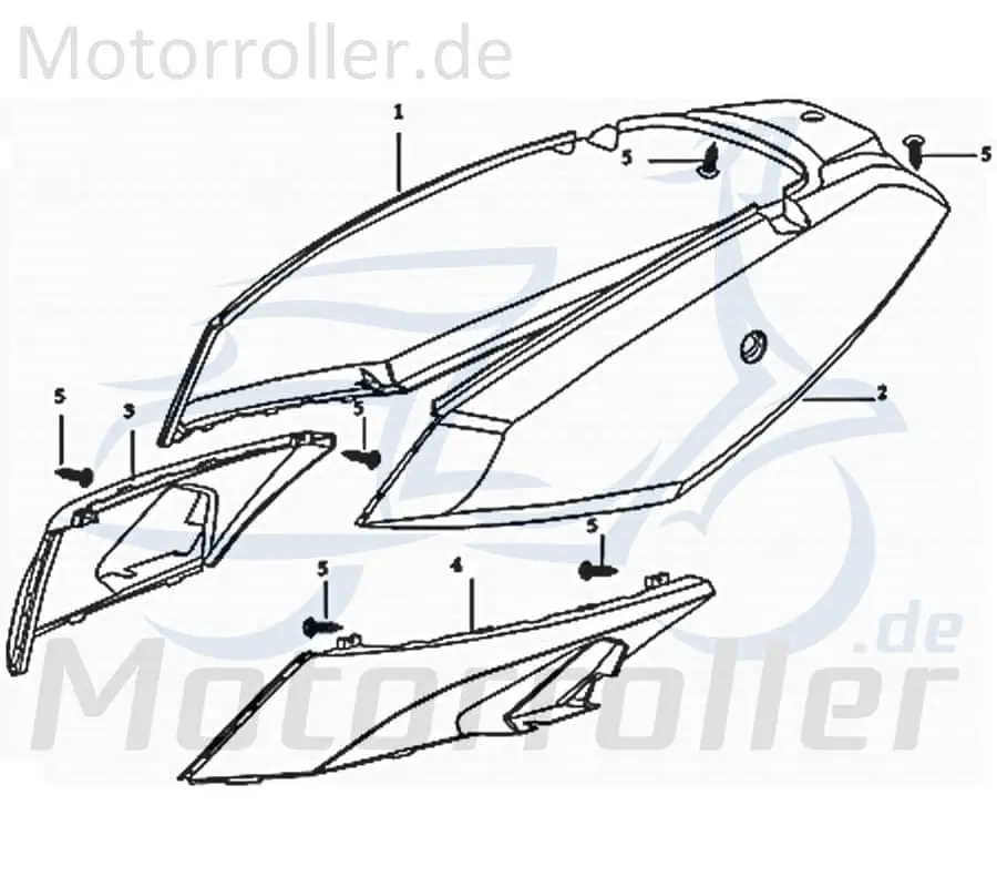 Kreidler e-Florett 3.0 Heckverkleidung links silber 733518 Heackabdeckung Seitenverkleidung Sitzverkleidung Elektroroller E-Roller Direkt Vom Hersteller