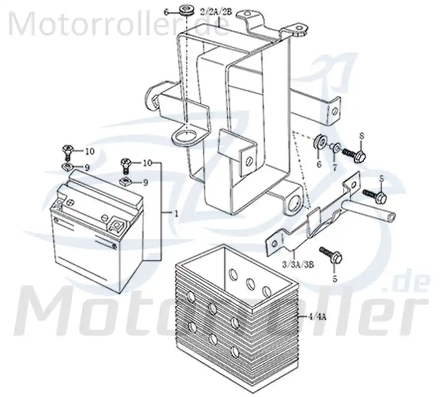 Kreidler DICE GS/SM 125i Batteriehalter 781044 Batteriebefestigung Batteriehalterung Online Kaufen