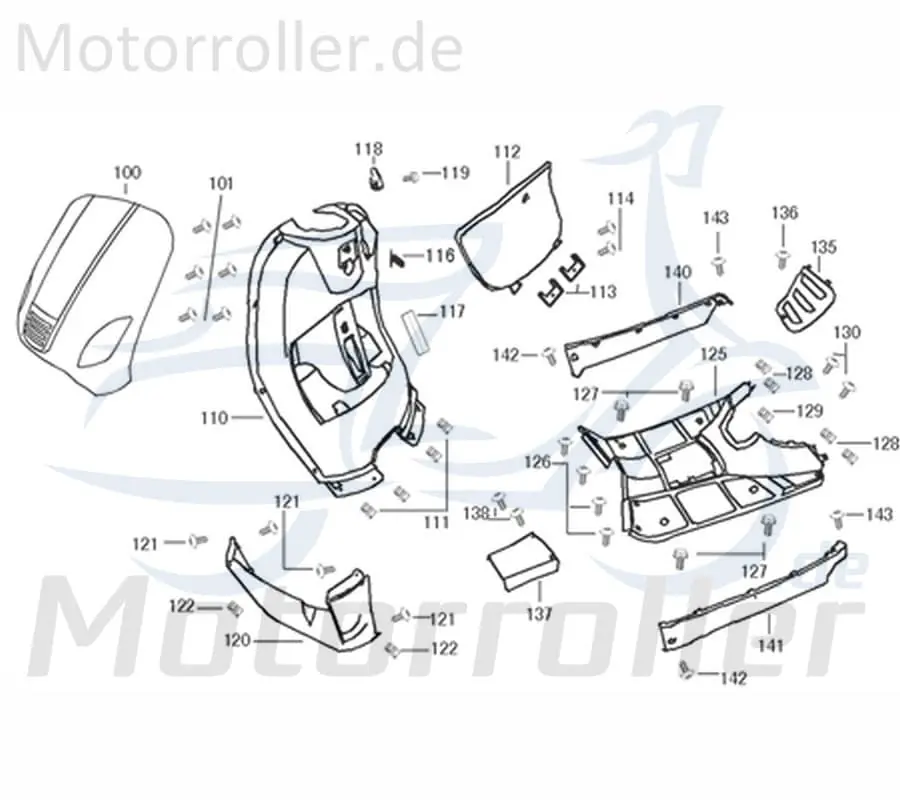 Abverkauf Kreidler Flory 50 Classic Frontverkleidung unten mintgrün 741701 mint grün unten Frontschürze Frontmaske Front-Cover