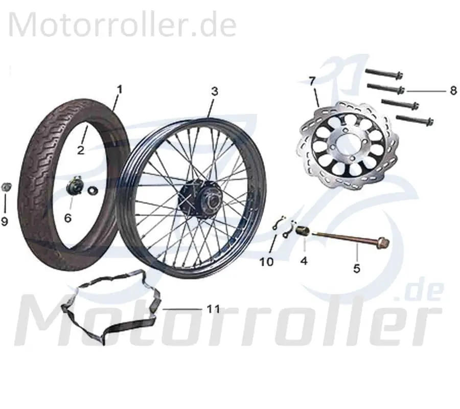 Kreidler DICE CR 125 Speiche außen Vorderrad 780121 Motorrad Angebot
