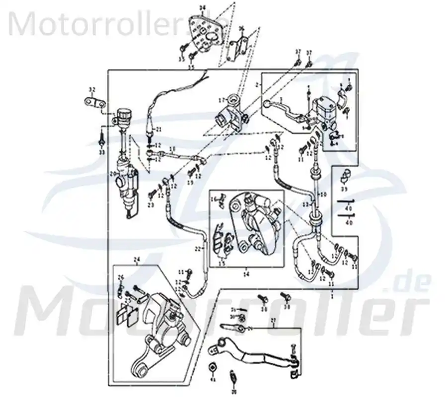 Echt Bolzen M8x34mm Gewindebolzen Zapfen Gewindestift 781155 Stehbolzen Arretierbolzen Stiftschraube Gewinde-Stift Gewinde-Bolzen Moped