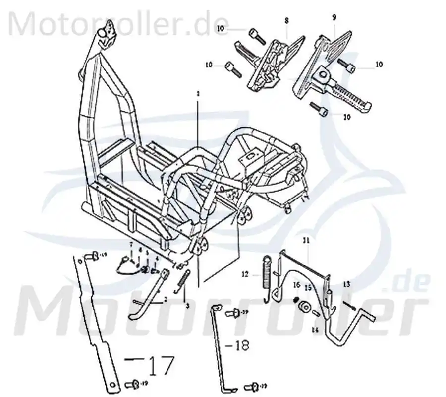 Kreidler e-Florett 3.0 Hauptständer 733588 Mittelständer Standfuss Elektroroller E-Scooter E-Roller Schnäppchen