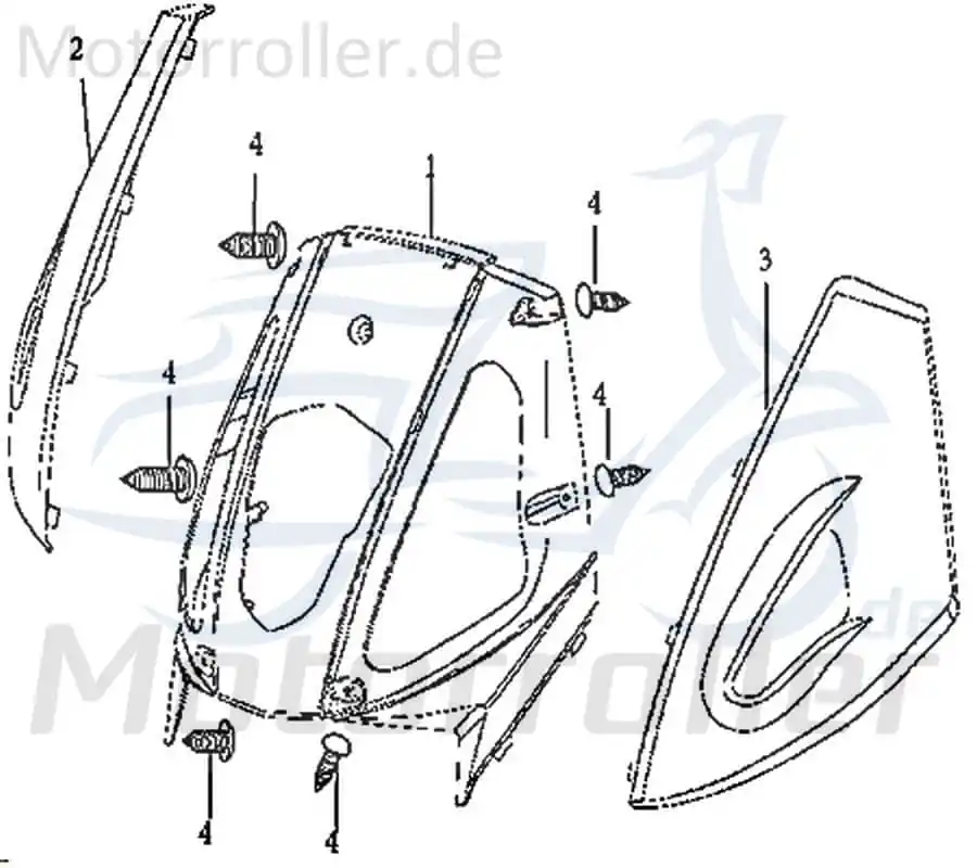 Kreidler e-Florett 3.0 Scheinwerferverkleidung links silber 733545 Scheinwerferabdeckung Lenkerverkleidung Elektroroller E-Roller Knallerangebot