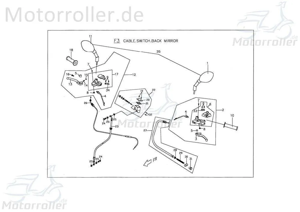 Bundschraube M8x35mm Baotian Maschinenschraube GB-T5787-M8X35 Flanschschraube Flansch-Schraube Maschinen-Schraube Bund-Schraube Scooter Bestpreis