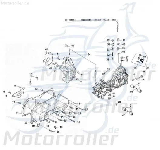 Adly ATV 100 Kurbelgehäuse rechts Motorblock 11101-117-000 Motorgehäuse Minarelli liegend Moped Ersatzteil Quad Neuheit