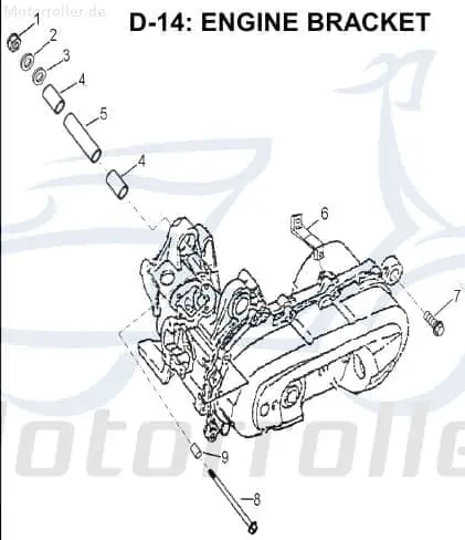AEON Kurbelgehäuseklemme Cobra 50 Quad ATV 50ccm 2Takt Kurbelgehäuseclip Minarelli liegend Revo 100 W mit Rückwärtsgang UTV Ersatzteil Billig