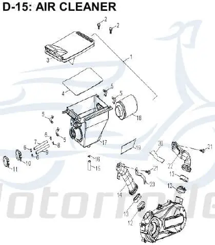 Ausverkauf Aeon Cobra 320 Kanal Lufteilass 320ccm 4Takt 17255-201-000 Ansaugrohr Quad ATV UTV Ersatzteil Service Inpektion Direktimport