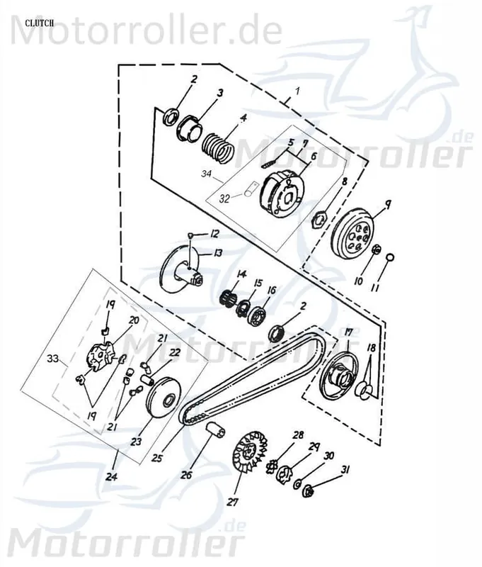 Fliehkraftrolle Vario-Rolle Variomatik-Gewicht 22121-117-000 Variorolle Variogewicht Vario-Gewicht Variomatikgewicht Variomatik-Rolle Expressversand