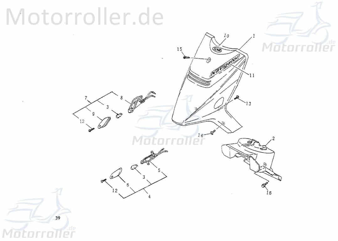Jetzt Bestellen SMC Blinkergehäuse vorn links links vorn Scooter 50ccm 2Takt vorne 50ccm-2Takt Ersatzteil Service Inpektion Direktimport