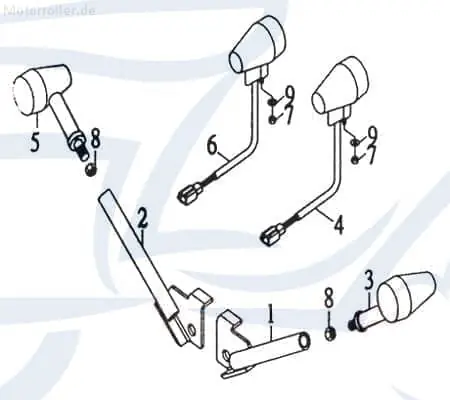 Garantierte Lieferung SMC REX Quad 50 Blinkerhalter vorn rechts 50ccm 2Takt 55346-SK9-00 Blinkerhalterung vorne Blinkerbefestigung ATV Mustang 50 UTV Service