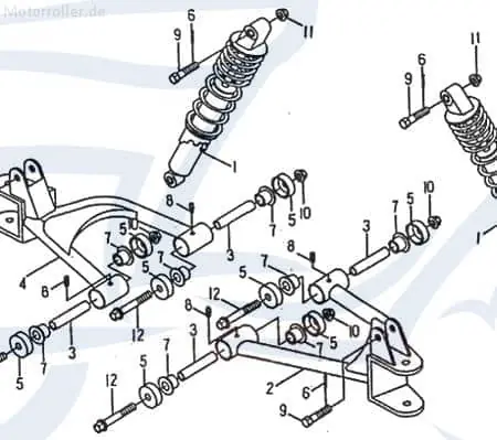 SMC REX Quad 50 Querlenker grau ATV 50ccm 2Takt 42171-SK9-01 rechts unten Radaufhängung Achsaufhängung Trapezlenker Quer-Lenker UTV Online Kaufen
