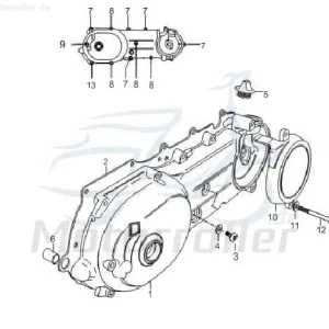 Sundiro XDZ 50 TA Hohlschraube 50ccm 2Takt D1E41FM01-08 Hohl-Schraube Bremsleitungsschraube Bremsleitungs-Schraube Scooter Ersatzteil Neu