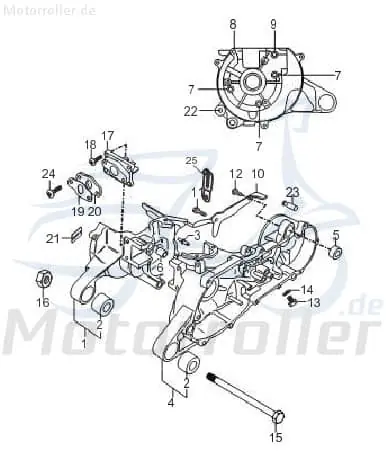 Must-Have Sundiro XDZ 50 TA Motorsteckachse 50ccm 2Takt QM50QW00-1 Motorhalteachse Motorbefestigungshalter 1E40QMB Scooter Ersatzteil Service