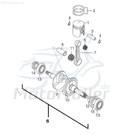 Eppella Eppelino 50 Kolben 50ccm 2Takt D1E41FM.-03.-2-00 Piston Motorkolben 1E40QMB Scooter Ersatzteil Service Inpektion Direktimport Neue Kollektion