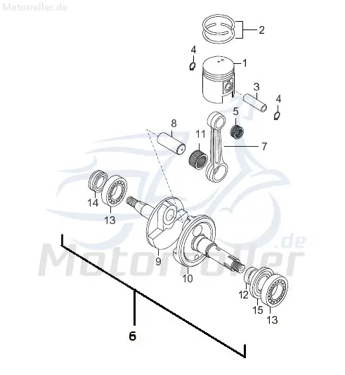 Preisreduziert Eppella Eppelino 50 Kolbenbolzen 50ccm 2Takt FIG.-04-NO.-03 Piston-Pins Kolben-Bolzen Pleuelbolzen Pleuel-Bolzen Pistonpin Pistonpins
