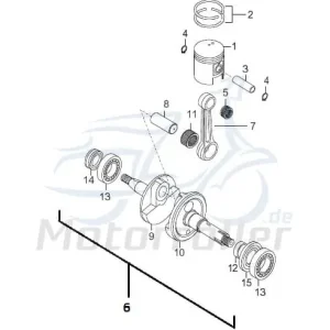 Billig Eppella Eppelino 50 Kolbenbolzen 50ccm 2Takt D1E41FM.-03-04 Piston-Pins Kolben-Bolzen Pleuelbolzen Pleuel-Bolzen Pistonpin Pistonpins