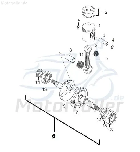 Schnäppchen Sundiro XDZ 50 TA Nadellager Roller 50ccm 2Takt 2D39242-10y Rollenlager Rollen-Lager Walzenlager Kolbenbolzenlager Nadel-Lager 1E40QMB