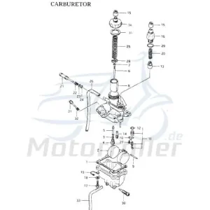 Bestseller Sundiro XDZ 50 TA Lufteinstellschraube 50ccm 2Takt 52M0000-04 Dosierschaube Luftjustierschraube 1E40QMB Scooter Ersatzteil Service