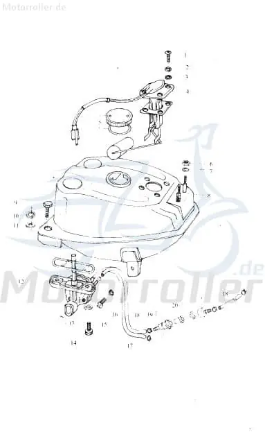 Preisreduziert Eppella Eppelino 50 Senkkopfschraube 50ccm 2Takt FIG.-11-NO.-07 M6x10mm Senkschraube Senkkopf-Schraube Senk-Schraube Scooter Ersatzteil
