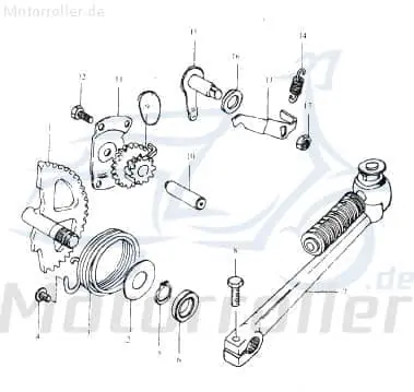 Finale Aktion Eppella Eppelino 50 Rückholfeder 50ccm 2Takt FIG.-12-NO.-03 Zugfeder Spannfeder 50ccm-2Takt Scooter Ersatzteil Service Inpektion