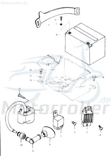 Billig Eppella Eppelino 50 Abdeckung 50ccm 2Takt D1E41FM07--02.3 Kappe Deckel Schutz Verkleidung Platte Cover Blende Schutzhaube Scooter