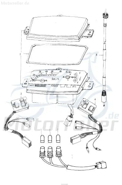Günstig Eppella Eppelino 50 Lichtschalter 50ccm 2Takt QM50QW-B.-OOD.-6 rechts Knopf Ausschalter Einschalter Scheinwerferschalter Licht-Schalter