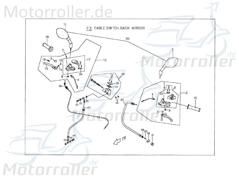 Handbremszylinder Rechts Hydraulikpumpe PGO C1406302000 Preisreduziert