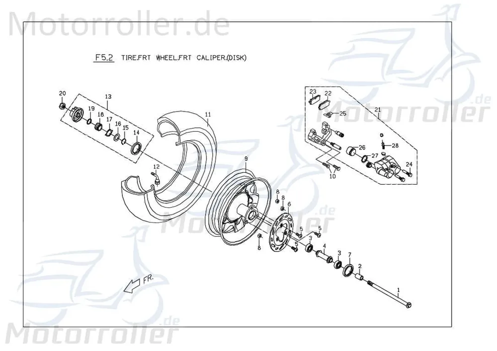 Solange Der Vorrat Reicht Simmerring Staubabdeckung Bremssattel PGO C140C030000