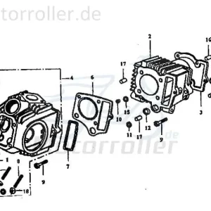 Günstig Jincheng JC 50 Monkey Repl. Bundmutter 50ccm 4Takt M6GB52-76-ZND Sechskantmutter Flanschmutter Sechskant-Mutter Flansch-Mutter Scooter