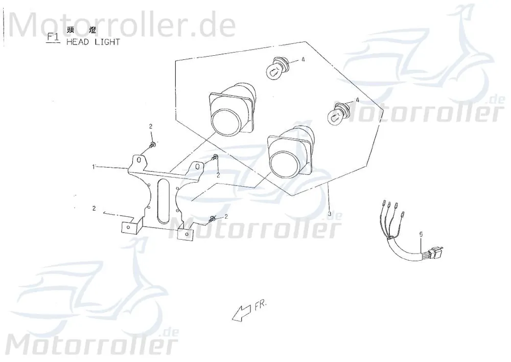 Halter Scheinwerfer P1665010000 Neuheit
