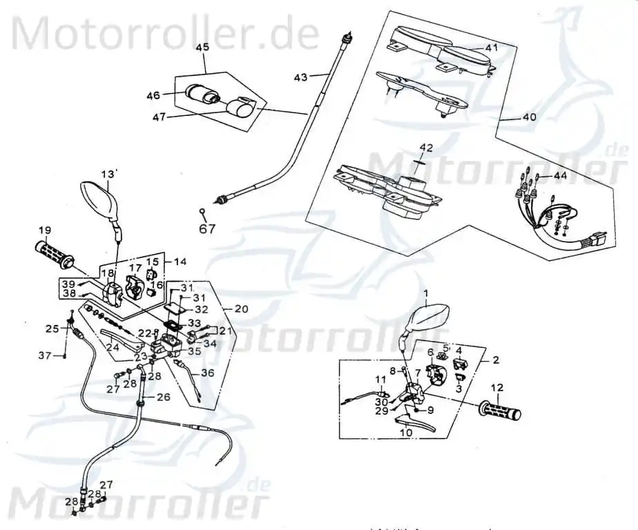 PGO PMX 110 Griffgummi rechts Lenkergriff Handgriff Roller 110ccm 2Takt P2542000000 Haltegriff Drehgriff Lenker-Griff Halte-Griff Nur Heute