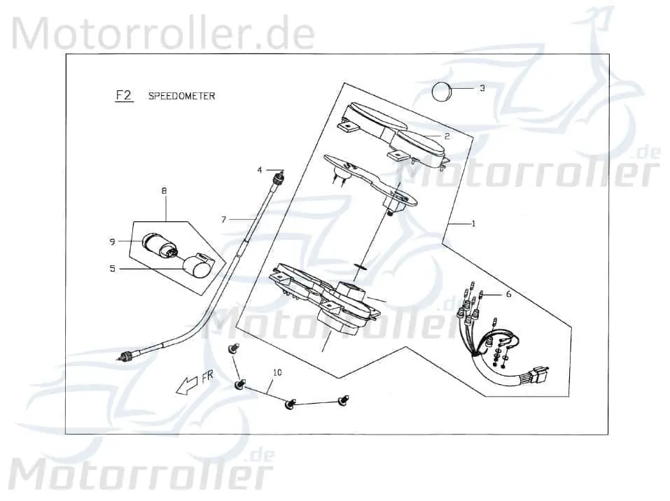Jetzt Kaufen PGO Armaturenglas PMX 110 Roller P256A010000 PMX 50 Mokick Ersatzteil Service Inpektion Direktimport