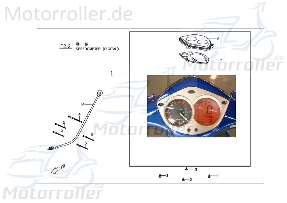 PGO Tachometersensor Geschwindigkeitssensor Digital G-Max P256A020000N Tachosensor für Digitaltacho Scooter Bestseller